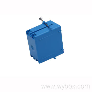 1-Gang Blue Plastic New Work Standard Switch/Outlet Wall Electrical Box portable outlet box recessed tv exterior outlet box